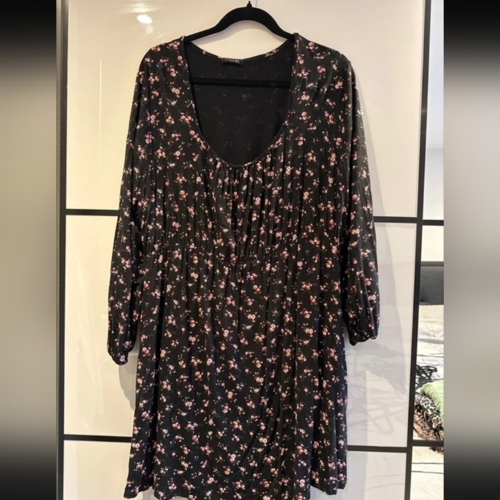 Floral Black Dress